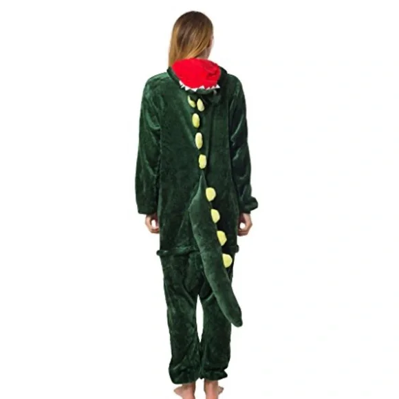 Fabulous Green 3D Dinosaur Adult Costume for Halloween with a beautiful tail🔥🔥🔥 - Picture 8 of 13